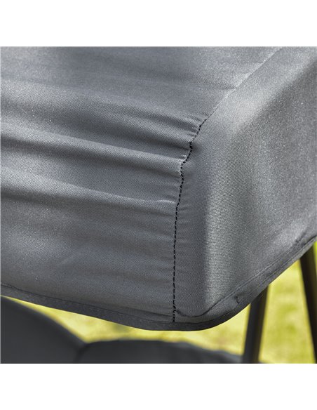 Outsunny 3 Seater Garden Swing Chair Outdoor Hammock Bench w/ Adjustable Canopy, Cushions and Cup Trays, Steel Frame, Dark Grey - pic 12167 | FastDaddyshop