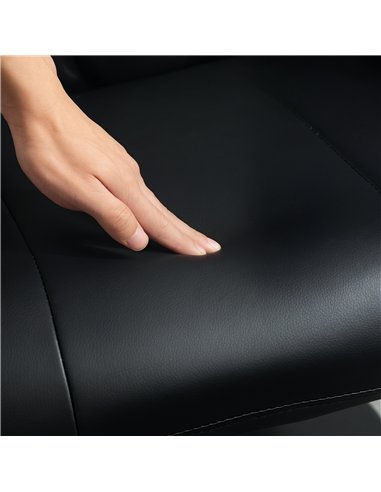 HOMCOM Swivel Recliner Chair with Footstool, PU Leather Recliner Armchair with Adjustable Back and Steel Frame, Reclining Chair 