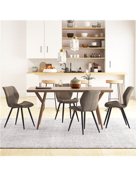 HOMCOM Set of 4 Contrast Stitched PU Leather Racing-Style Dining Chairs Accent Seat w/ Steel Legs Ergonomic Back Padding Home Li - pic 121738 | FastDaddyshop