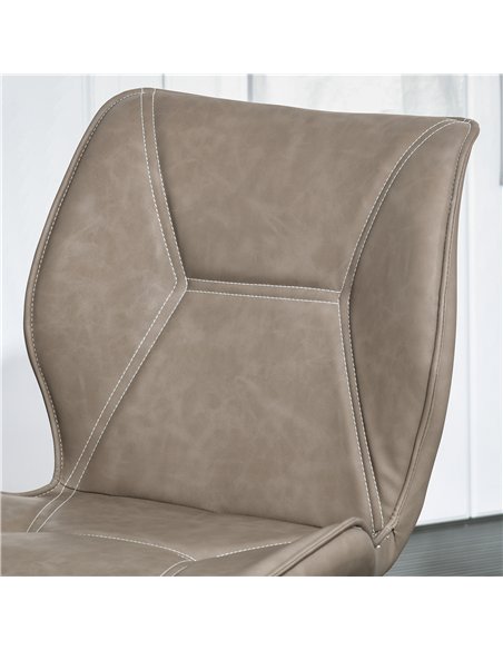 HOMCOM Set of 4 Contrast Stitched PU Leather Racing-Style Dining Chairs Accent Seat w/ Steel Legs Ergonomic Back Padding Home Li - pic 121744 | FastDaddyshop