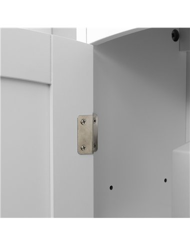 kleankin Bathroom Cabinet Wall Mounted, Modern Bathroom Wall Cabinet with Arched Door and Adjustable Shelf, Bathroom Storage Cab
