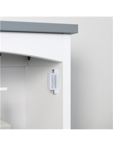 kleankin Bathroom Cabinet Wall Mounted, Modern Bathroom Wall Cabinet with Arched Door and Adjustable Shelf, Bathroom Storage Cab