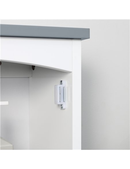 kleankin Bathroom Cabinet Wall Mounted, Modern Bathroom Wall Cabinet with Arched Door and Adjustable Shelf, Bathroom Storage Cab - pic 121817 | FastDaddyshop