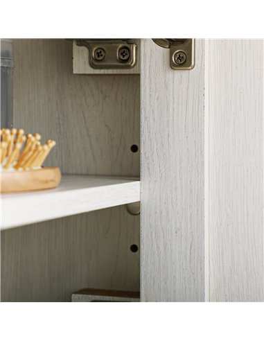 kleankin On-Wall Farmhouse Bathroom Storage Cabinet - White