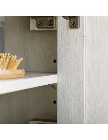 kleankin On-Wall Farmhouse Bathroom Storage Cabinet - White - pic 121825 | FastDaddyshop