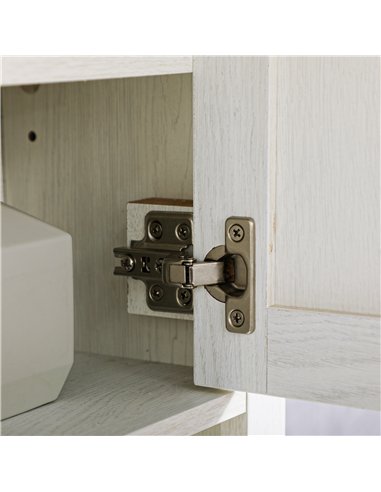 kleankin On-Wall Farmhouse Bathroom Storage Cabinet - White