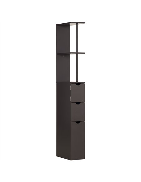 HOMCOM Tall Bathroom Cabinet, Freestanding Bathroom Storage Cabinet with 2-Tier Shelf and Drawers, Narrow Cupboard Storage Unit, - pic 121854 | FastDaddyshop