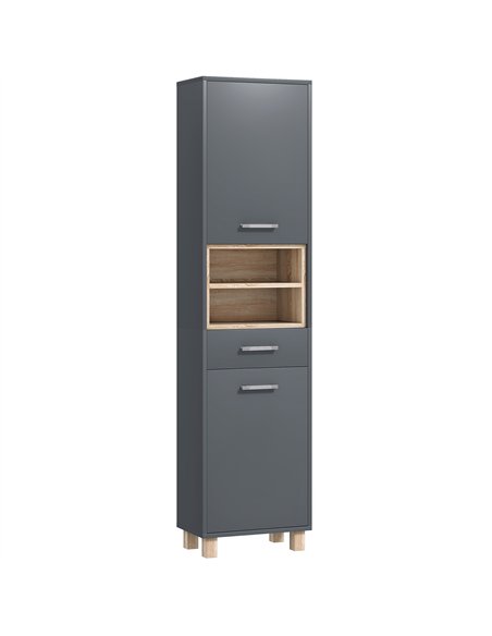 HOMCOM Tall Bathroom Storage Cabinet, Bathroom Storage Unit, Freestanding Bathroom Cabinet with Open Shelves and Drawer - pic 121863 | FastDaddyshop