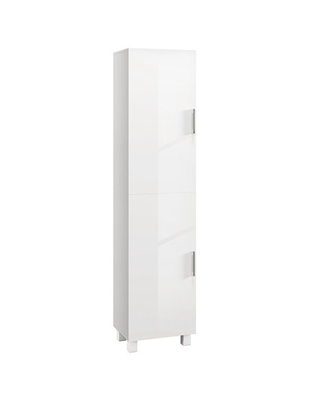 HOMCOM Tall Bathroom Cabinet, Freestanding Bathroom Cabinet with Adjustable Shelves and Double Doors - pic 121899 | FastDaddyshop
