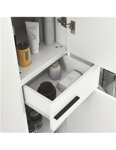 HOMCOM 190cm Slim Bathroom Storage Cabinet - White