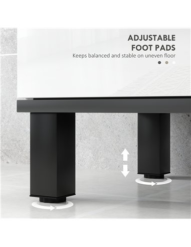 HOMCOM Under Sink Bathroom Cabinet, Modern Under Sink Cabinet with Adjustable Shelf for Basin with or without Pedestal, 60 x 34 