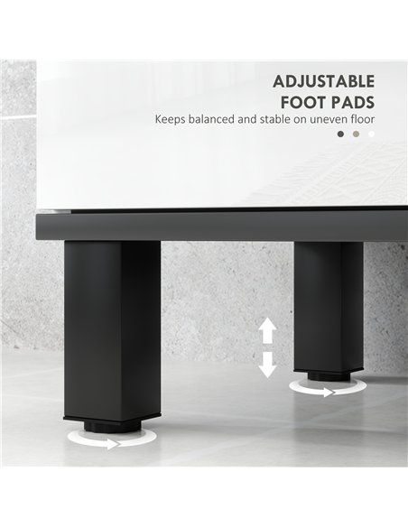 HOMCOM Under Sink Bathroom Cabinet, Modern Under Sink Cabinet with Adjustable Shelf for Basin with or without Pedestal, 60 x 34  - pic 121978 | FastDaddyshop