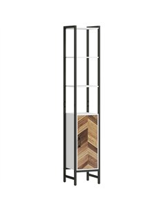 HOMCOM Tall Bathroom Cabinet with 3 Shelves, Slim Storage Cabinet with Adjustable Shelf, Narrow Tallboy Cupboard, Bathroom Stora