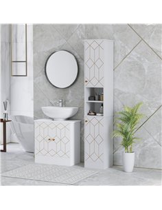HOMCOM Tall Bathroom Storage Cabinet with Doors, Slim Bathroom Storage Unit with Adjustable Shelves, Freestanding Bathroom Stora 2