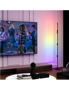 HOMCOM LED Floor Lamp, 360° RGB Detachable Corner Floor Lamp with App & Remote Control, Colour Changing Standing Lamp with Music 2