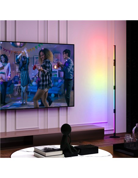 HOMCOM LED Floor Lamp, 360° RGB Detachable Corner Floor Lamp with App & Remote Control, Colour Changing Standing Lamp with Music - pic 122089 | FastDaddyshop