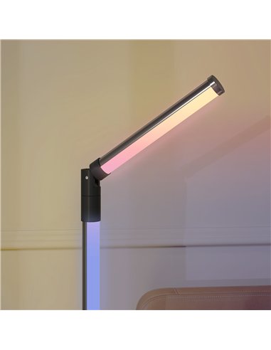 HOMCOM LED Floor Lamp, 360° RGB Detachable Corner Floor Lamp with App & Remote Control, Colour Changing Standing Lamp with Music