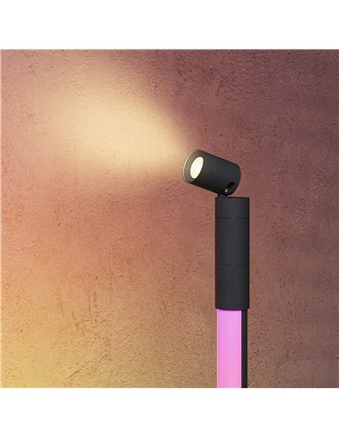 HOMCOM LED Floor Lamp with Reading Light, 360° RGB Detachable Corner Floor Lamp with App & Remote Control, Standing Lamp with Mu