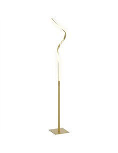 HOMCOM LED Floor Lamp with 3 Adjustable Brightness, Modern Dimmable Standing Lamp with Foot Switch for Bedroom, Living Room, Gol