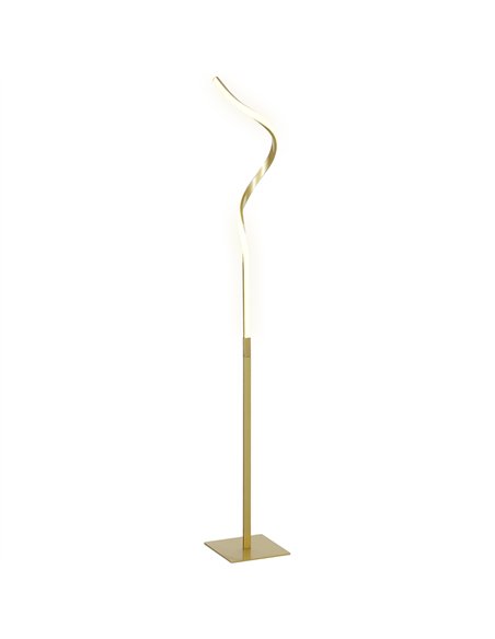 HOMCOM LED Floor Lamp with 3 Adjustable Brightness, Modern Dimmable Standing Lamp with Foot Switch for Bedroom, Living Room, Gol - pic 122106 | FastDaddyshop