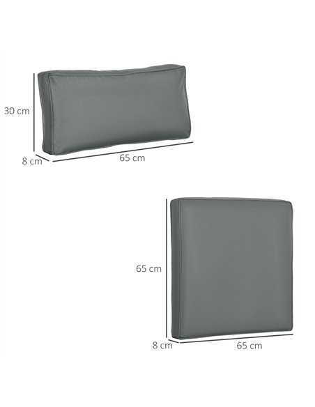 Outsunny Replacement Cushions for Rattan Furniture, 14 Piece Outdoor Seat Cushion Pad for Patio Conversation Set, 7 Seat Cushion - pic 122396 | FastDaddyshop