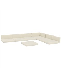 Outsunny Outdoor Replacement Seat Cushions for Rattan Furniture, 7 Seat Cushions and 7 Back Cushions for Patio Conversation Set