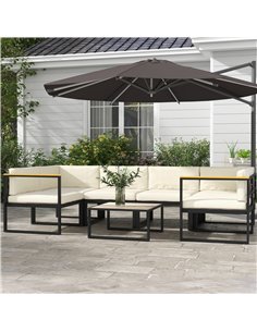 Outsunny Outdoor Replacement Seat Cushions for Rattan Furniture, 7 Seat Cushions and 7 Back Cushions for Patio Conversation Set 2