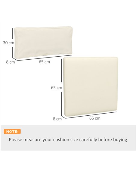 Outsunny Outdoor Replacement Seat Cushions for Rattan Furniture, 7 Seat Cushions and 7 Back Cushions for Patio Conversation Set - pic 122405 | FastDaddyshop