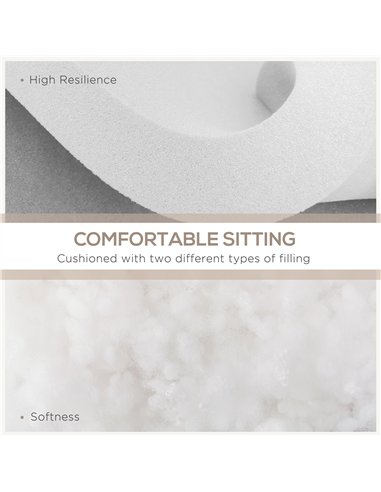 Outsunny Outdoor Replacement Seat Cushions for Rattan Furniture, 7 Seat Cushions and 7 Back Cushions for Patio Conversation Set