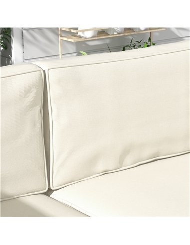 Outsunny Outdoor Replacement Seat Cushions for Rattan Furniture, 7 Seat Cushions and 7 Back Cushions for Patio Conversation Set