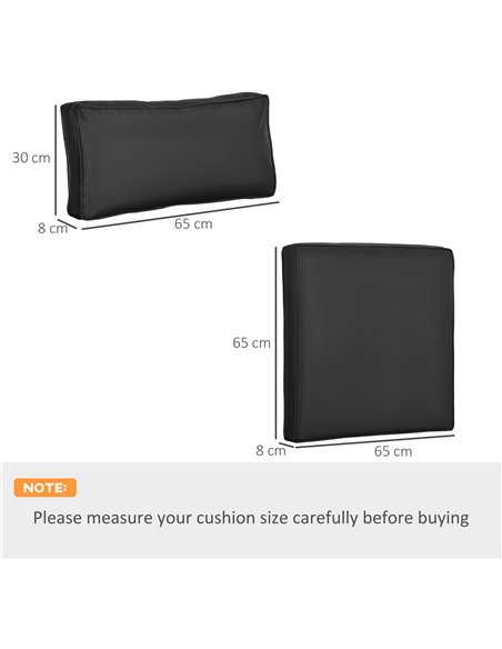 Outsunny Replacement Cushions for Rattan Furniture, 14 Piece Outdoor Seat Cushion Pad for Patio Conversation Set, 7 Seat Cushion - pic 122432 | FastDaddyshop