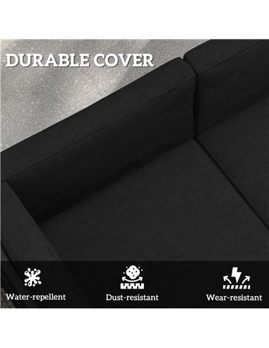 Outsunny Replacement Cushions for Rattan Furniture, 14 Piece Outdoor Seat Cushion Pad for Patio Conversation Set, 7 Seat Cushion