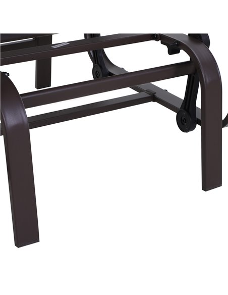 Outsunny Outdoor Gliding Rocking Chair with Sturdy Metal Frame Garden Comfortable Swing Chair for Patio, Backyard and Poolside,  - pic 12244 | FastDaddyshop