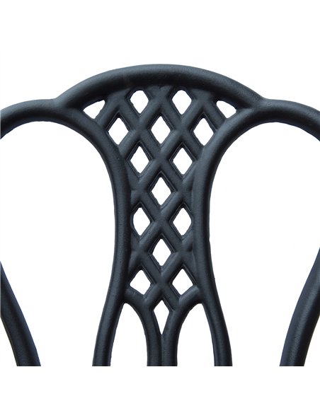 Outsunny 3 Piece Patio Cast Aluminium Bistro Set Garden Outdoor Furniture Table and Chairs Shabby Chic Style - pic 122446 | FastDaddyshop