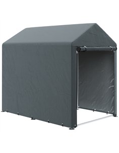Outsunny 179 x 120cm Temporary Garden Shed, with Accessories - Dark Grey