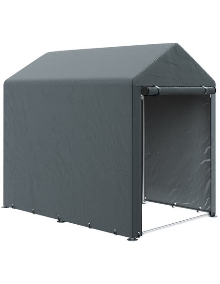 Outsunny 179 x 120cm Temporary Garden Shed, with Accessories - Dark Grey - pic 122565 | FastDaddyshop