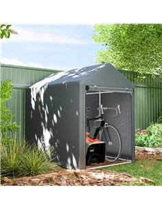 Outsunny 179 x 120cm Temporary Garden Shed, with Accessories - Dark Grey 2