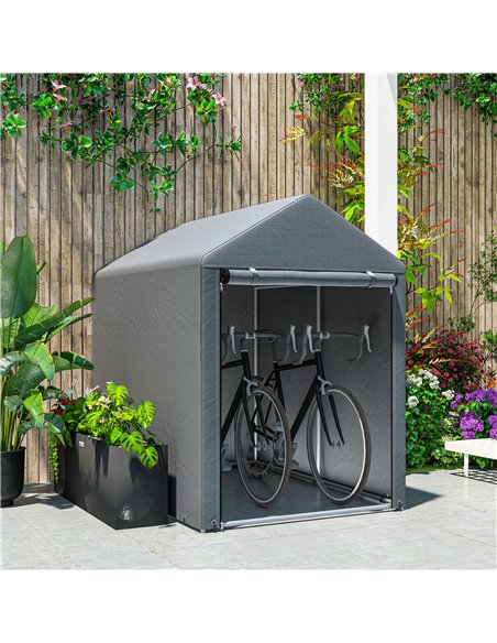 Outsunny 179 x 120cm Temporary Garden Shed, with Accessories - Dark Grey - pic 122571 | FastDaddyshop