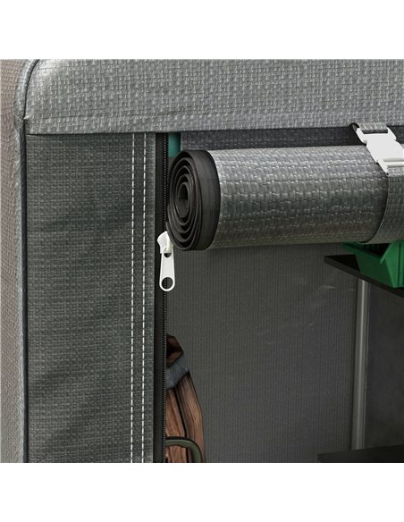 Outsunny 179 x 120cm Temporary Garden Shed, with Accessories - Dark Grey - pic 122572 | FastDaddyshop