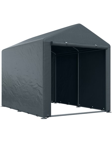 Outsunny 1.6 x 2.2m Garden Storage Shed Tent, with Accessories - Dark Grey - pic 122574 | FastDaddyshop