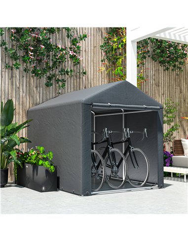 Outsunny 1.6 x 2.2m Garden Storage Shed Tent, with Accessories - Dark Grey