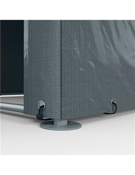 Outsunny 1.6 x 2.2m Garden Storage Shed Tent, with Accessories - Dark Grey - pic 122581 | FastDaddyshop