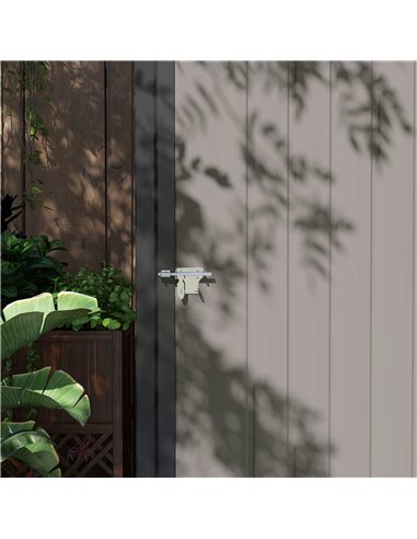 Outsunny 5.3 x 3.1ft Corrugated Steel Garden Shed - Light Grey