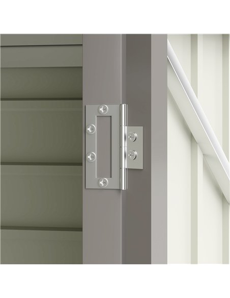 Outsunny 3.7 x 7.9ft Galvanised Steel Shed, with Latched Door and Padlock - Light Grey - pic 122609 | FastDaddyshop