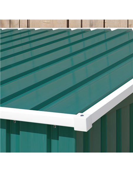 Outsunny 7 x 5ft Galvanised Metal Shed, with Sliding Door - Green - pic 122617 | FastDaddyshop