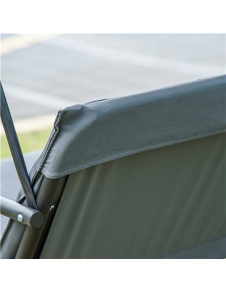 Outsunny 3 Seater Canopy Swing Chair Garden Rocking Bench Heavy Duty Patio Metal Seat w/ Top Roof - Dark Grey - pic 12268 | FastDaddyshop