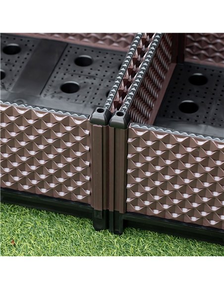 Outsunny 50cm x 50cm x 46.5cm Set of 4 41L Garden Raised Bed Kit, PP DIY Elevated Planter Box, Flower Vegetables Planting Contai - pic 122852 | FastDaddyshop
