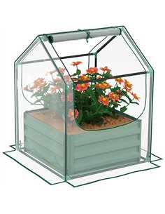 Outsunny 61 x 61cm Garden Planter Bed, with Cover - Green