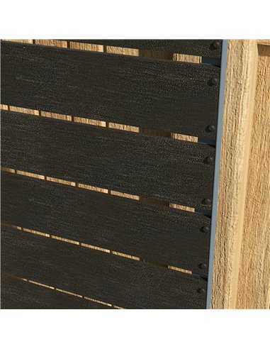 Outsunny 34 x 69.5cm Garden Planter Box, with Back Trellis, Black