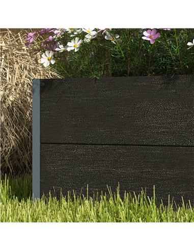 Outsunny 34 x 69.5cm Garden Planter Box, with Back Trellis, Black